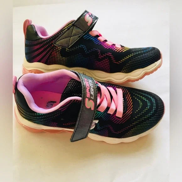 Sketchers. Sport lights. Girls sneakers. Size 1 ( little girl) - Picture 4 of 6